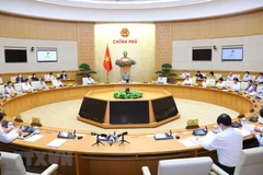 Toàn cảnh phiên họp Chính phủ thường kỳ tháng 10. (Ảnh: Văn Điệp/TTXVN)