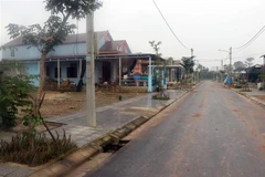 Đường bêtông tại khu tái định cư ở xã Phong Xuân, huyện Phong Điền, tỉnh Thừa Thiên-Huế. (Ảnh: Đỗ Trưởng/TTXVN)