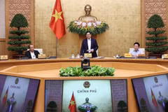 Thủ tướng Phạm Minh Chính phát biểu kết luận phiên họp. (Ảnh: Dương Giang/TTXVN)