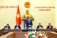 Chủ tịch Quốc hội Vương Đình Huệ phát biểu kết luận nội dung Phiên họp. (Ảnh: Doãn Tấn/TTXVN)