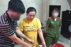 Nguyễn Thị Thu Hà, chủ tụ điểm chứa mại dâm và môi giới bán dâm ở xã Gia Ninh, huyện Quảng Ninh, tỉnh Quảng Bình. (Ảnh: TTXVN phát)