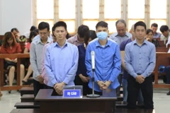 Các bị cáo tại phiên tòa. (Ảnh: Kim Anh/TTXVN)