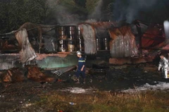Hiện trường vụ cháy. (Ảnh: Trần Lê Lâm/TTXVN)