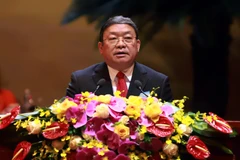 Chủ tịch Trung ương Hội Nông dân Việt Nam Thào Xuân Sùng phát biểu tại Đại hội. (Ảnh: Hoàng Hùng/TTXVN)