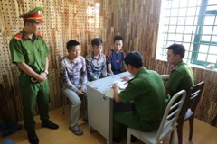 Các đối tượng bị bắt. (Nguồn: TTXVN phát)