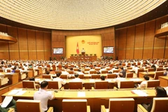 Toàn cảnh phiên họp sáng 30/10 của Quốc hội. (Ảnh: Phương Hoa/TTXVN)