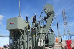 Công trình trạm biến áp 110kV huyện Cầu Ngang (Trà Vinh). (Ảnh: Phúc Sơn/TTXVN)