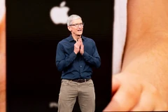Giám đốc điều hành Apple Tim Cook phát biểu tại Cupertino, California, Mỹ. (Nguồn: AFP/TTXVN)