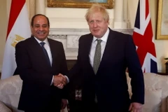 Tổng thống Ai Cập Abdel-Fattah al-Sisi và Thủ tướng Anh Boris Johnson. (Nguồn: AFP)
