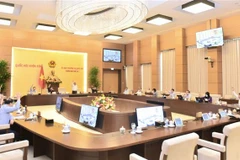 Ủy ban Thường vụ Quốc hội biểu quyết thông qua. (Ảnh: Doãn Tấn/TTXVN)