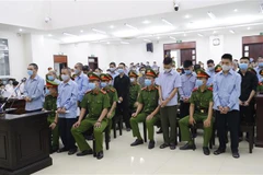 Các bị cáo tại phiên tòa. (Ảnh: Doãn Tấn/TTXVN) 