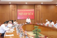 Phó Thủ tướng Thường trực Chính phủ, Phó Trưởng Ban Chỉ đạo Trương Hòa Bình chủ trì phiên họp. (Ảnh: Phương Hoa/TTXVN)