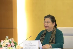 Phó Chủ tịch Thường trực Quốc hội Tòng Thị Phóng, Trưởng Ban Tổ chức AIPA 41 phát biểu. (Ảnh: Văn Điệp/TTXVN)