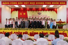 Đại hội đại biểu Đảng bộ huyện Trần Văn Thời (Cà Mau) khóa XIV. (Ảnh: Kim Há/TTXVN)