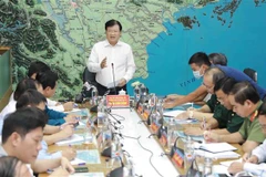 Phó Thủ tướng Trịnh Đình Dũng, Trưởng ban chỉ đạo Trung ương về phòng, chống thiên tai phát biểu chỉ đạo. (Ảnh: Vũ Sinh/TTXVN)