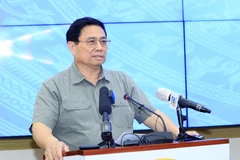 Thủ tướng Phạm Minh Chính phát biểu kết luận hội nghị. (Ảnh: Văn Điệp/TTXVN)