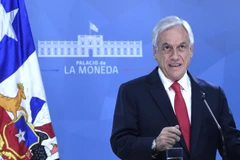 Tổng thống Chile Sebastian Pinera trong bài phát biểu được truyền hình trên toàn quốc, tại Santiago ngày 22/10/2019. (Nguồn: AFP/TTXVN)