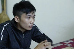 Đối tượng Trương Văn Nam tại cơ quan công an. (Ảnh: Nguyễn Văn Việt/TTXVN)