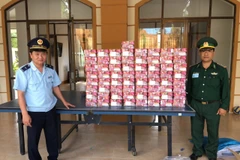 Số pháo hoa bị lực lượng chức năng thu giữ. (Ảnh: Quang Thái/TTXVN)