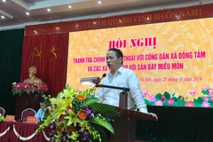 Ông Nguyễn Văn Thanh, Phó Tổng Thanh tra Chính phủ phát biểu tại cuộc đối thoại. (Ảnh: Nguyễn Văn Cảnh/TTXVN)