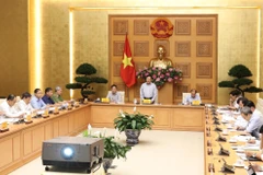 Phó Thủ tướng, Bộ trưởng Bộ Ngoại giao Phạm Bình Minh phát biểu khai mạc phiên họp. (Ảnh: Lâm Khánh/TTXVN)