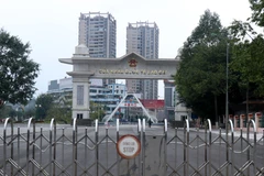 Khu vực cửa khẩu quốc tế Lào Cai. (Ảnh: Quốc Khánh/TTXVN)