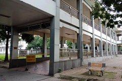 Khu vực cách ly được bố trí biệt lập tại Bệnh viện Đa khoa tỉnh Ninh Bình. (Ảnh: Đức Phương/TTXVN)