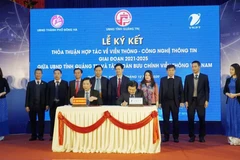 VNPT sẽ hỗ trợ Quảng trị chuyển đổi số bằng tiềm lực công nghệ của mình. (Ảnh: Vietnam+)