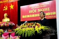 Hội nghị Tổng kết công tác của Ban Chỉ đạo Tây Bắc, ngày13/1, tại Bắc Kạn. (Ảnh: Ban Kinh tế TW)