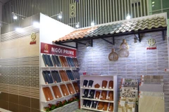 Gian hàng của PRIME tại Vietbuild Hồ Chí Minh 2017. (Ảnh: PV/Vietnam+)