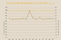 Chỉ số giá điện sinh hoạt đã tăng 0,62% trong tháng 12/2017. (Ảnh minh họa. Nguồn: TTXVN)