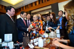 Triển lãm ảnh về quảng bá văn hóa Việt Nam với bạn bè Ai Cập. (Ảnh: Anh Tuấn/TTXVN)