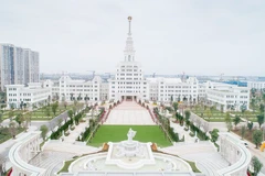 Toàn cảnh VinUni với tổng diện tích 23 ha, hệ thống cơ sở vật chất được xây dựng theo các tiêu chuẩn 5 sao. (Ảnh: Vietnam+) 