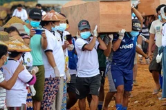 Myanmar xây mộ tập thể dành cho những người thiệt mạng trong vụ lở đất