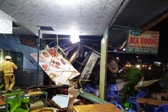 Hiện trường vụ tai nạn. (Ảnh: Đậu Tất Thành/TTXVN)