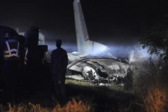 Hiện trường vụ rơi máy bay. (Ảnh: CNN)