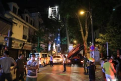 Hiện trường vụ tai nạn. (Ảnh: Thành Đạt/TTXVN) 