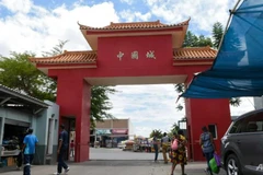 Khu phố người Hoa tại Windhoek trở nên vắng vẻ. (Ảnh: AFP)