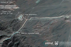 Ảnh vệ tinh tại khu vực Natanz. (Ảnh: AP)