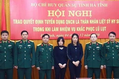 Tuyển dụng vợ của hai liệt sỹ Đoàn 337 làm quân nhân chuyên nghiệp