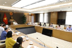 Quang cảnh buổi họp của Ban Chỉ đạo. (Ảnh: Văn Điệp/TTXVN) 