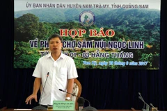 Ông Hồ Quang Bửu khi đang giữ chức Chủ tịch UBND huyện Nam Trà My. (Ảnh: Facebook)
