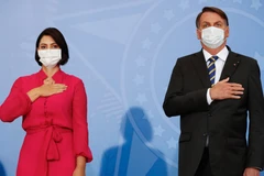 Đệ nhất phu nhân Michelle Bolsonaro cùng Tổng thống Jair Bolsonaro. (Ảnh: Chính phủ Brazil)