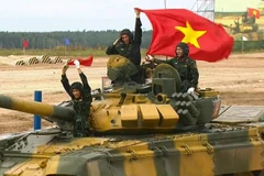 Hình ảnh xe tăng Việt Nam giành á quân ở bảng 2 tại Army Games 2020