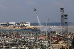 Cảnh tan hoang sau vụ nổ ở Beirut. (Ảnh: THX/TTXVN) 