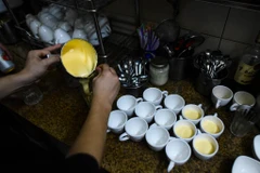 Bia trứng Hà Nội thu hút sự tò mò của du khách quốc tế