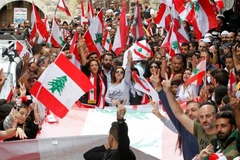 Biểu tình ở Liban. (Ảnh: Reuters)