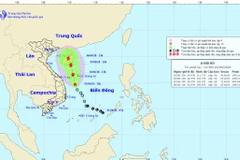 Vị trí và đường đi của cơn bão. (Nguồn: nchmf.gov.vn)