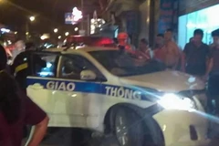 Hiện trường vụ tai nạn. (Ảnh: Văn Đức/Vietnam+)