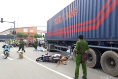 Hiện trường vụ tai nạn. (Ảnh: Huyền Trang/TTXVN)